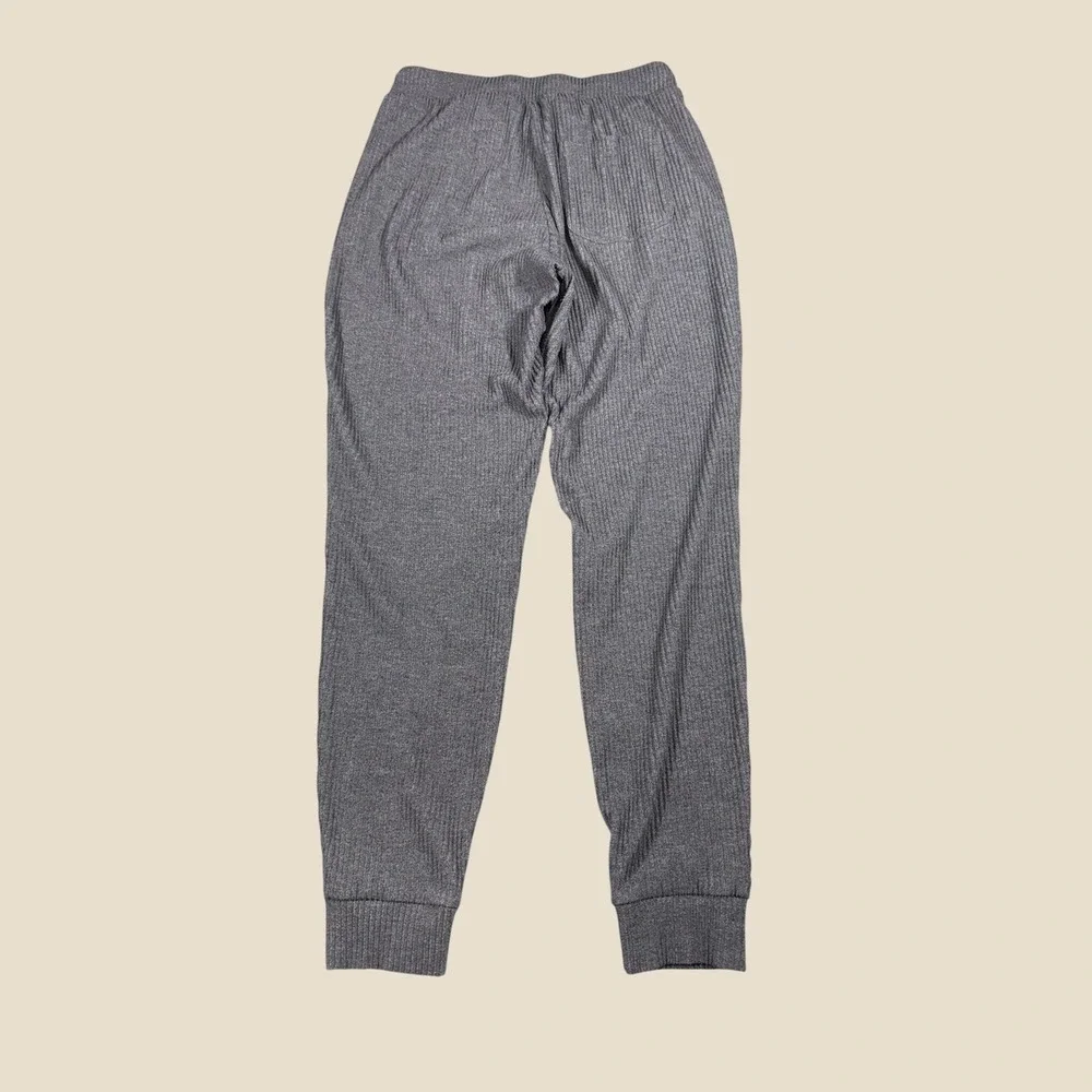 Alo Yoga Muse Ribbed Knit Sweatpants Joggers Purple Dusk Heather Medium